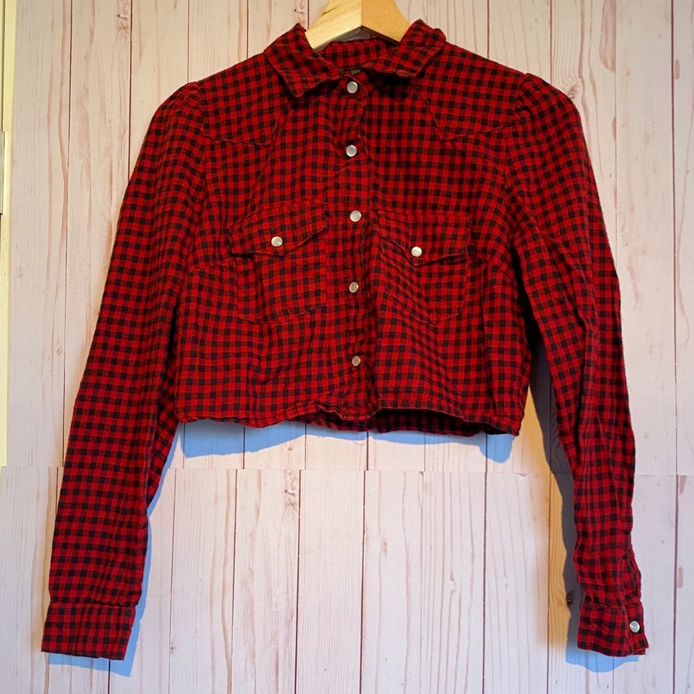 Wild Fable Plaid Cropped Flannel | Size XS